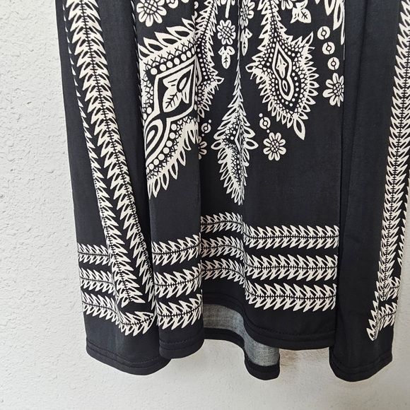 Shoreline Black White Mandalla Bandana Fit Flare Size S/M - Picture 8 of 8